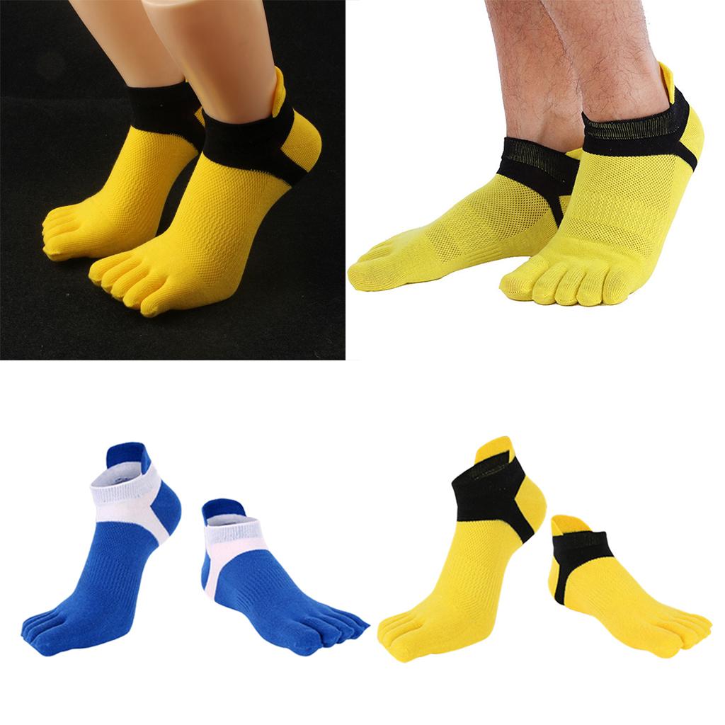 4pcs Soft Breathable Low Cut Toe Socks Sports Crew Boot Socks Casual Hosiery