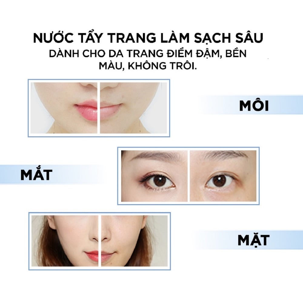 Nước Tẩy Trang L'Oreal Micellar Water Deep Cleansing 3 In 1 Làm Sạch Sâu 95ml