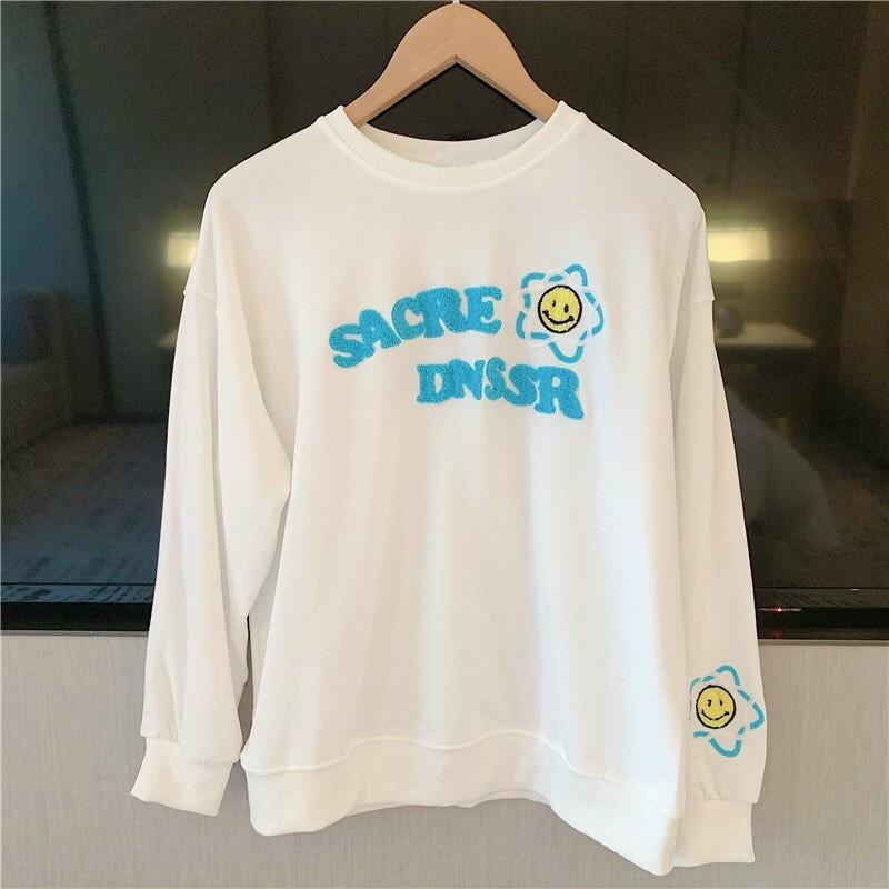 Áo thun dài tay form xuông rộng DNSSR áo thu đông nữ Từ 50-70kg