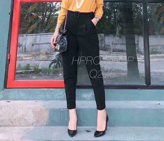Quần baggy đai đen