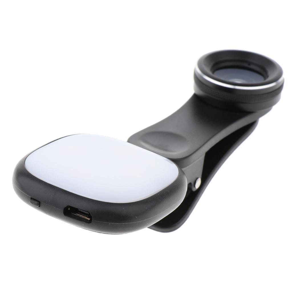 Selfie Ring Light Fill Light Rechargeable LED Light with Mobile Lens Kit for Smartphone