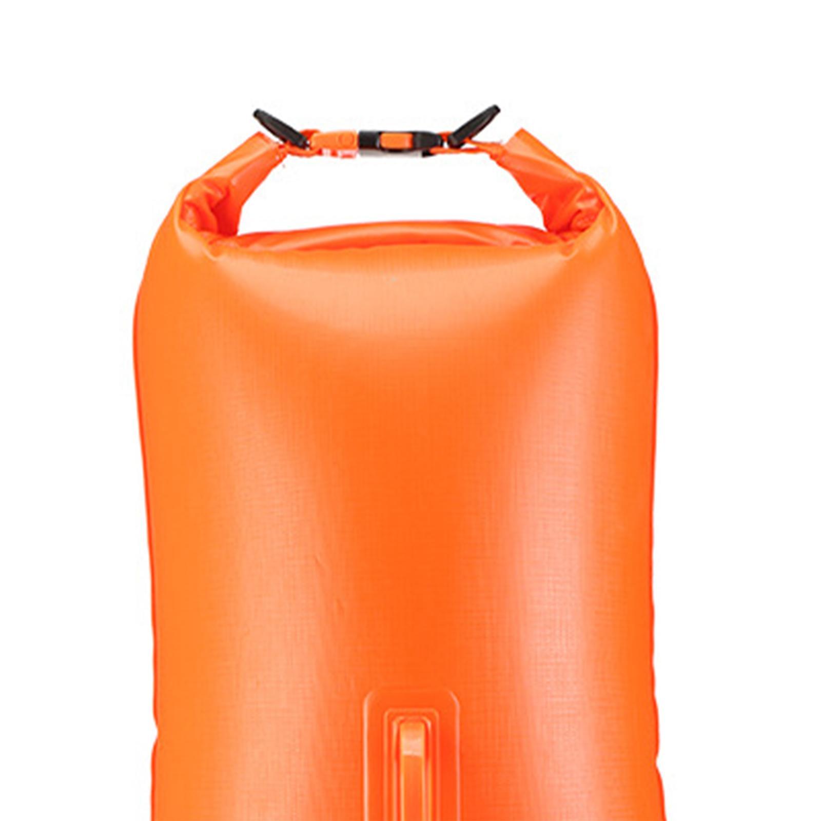 Inflatable Swim Buoy Swim Safety Float Waterproof Bag Swim Training Swimming Tow Bag Floating Bag for Outdoor Swimming Surfing Kayak Diving