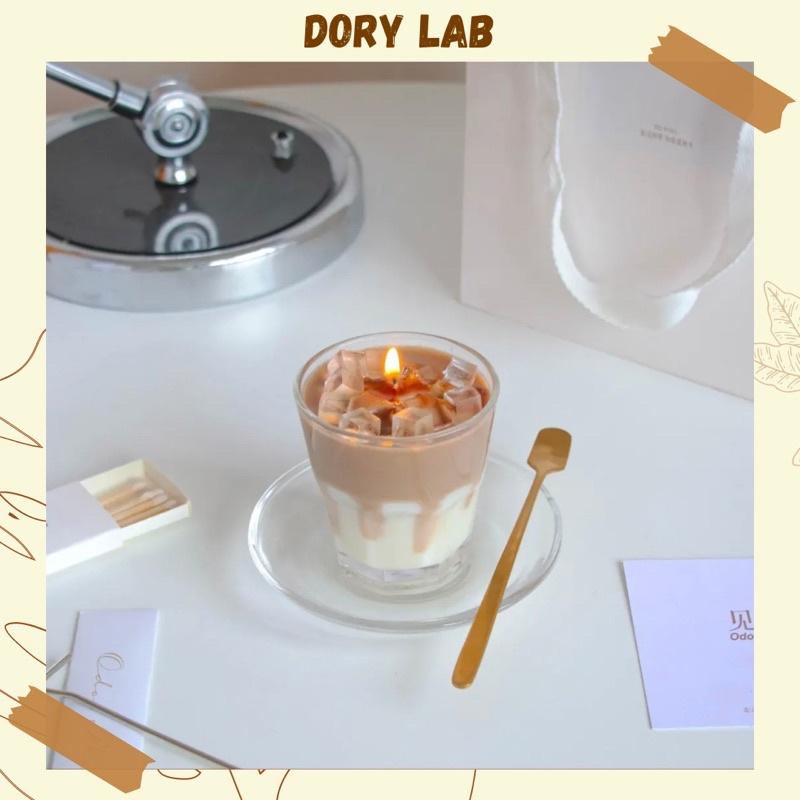 Nến Thơm Ly Cà Phê Sữa Độc Đáo Không Khói Giúp Thư Giãn, Phụ Kiện Decor - Dory Lab