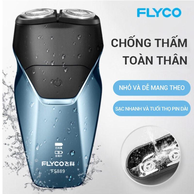 Máy Cạo Râu Nam Lưỡi Dao 2 Đầu I Bảo Hành 36 Tháng Flyco FS889 Tông Đơ Cắt Tóc máy cạo râu dao cạo