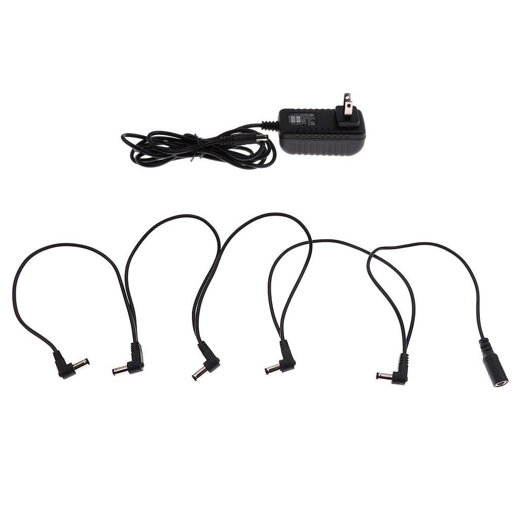 Guitar Effects Power Supply Adapter Charger with  Cable US Plug