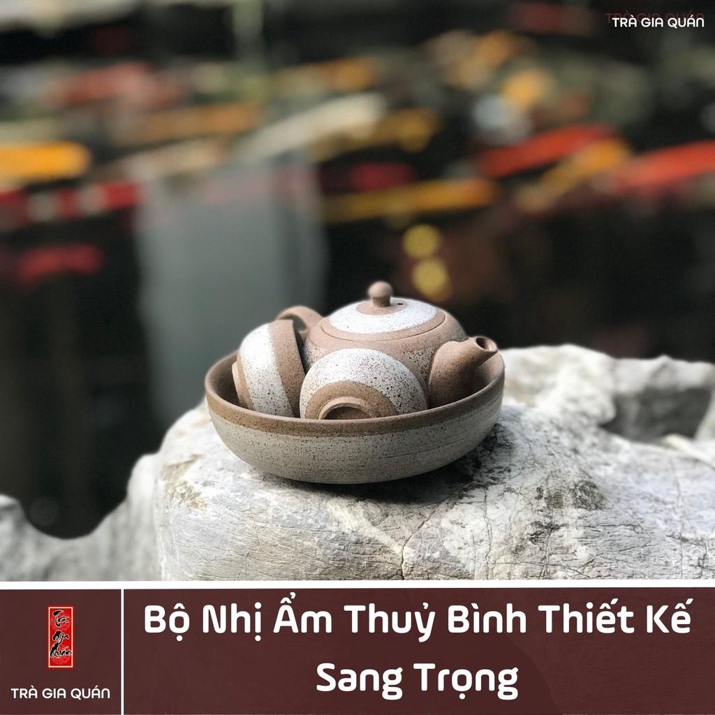 AHS 58 Bộ Ấm Chén Trà Đạo Nhị Ẩm Tánh Không Thuỷ Bình Hồng Sa Bát Tràng Thủy Bình Dung Tích 100 Ml (Bộ Ấm Chén)