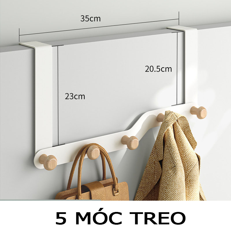 Móc Treo Đồ Gắn Cửa Thông Minh; Thanh Treo Quần Áo, Mũ; Kim Loại Chống Rỉ, Không Khoan Đục