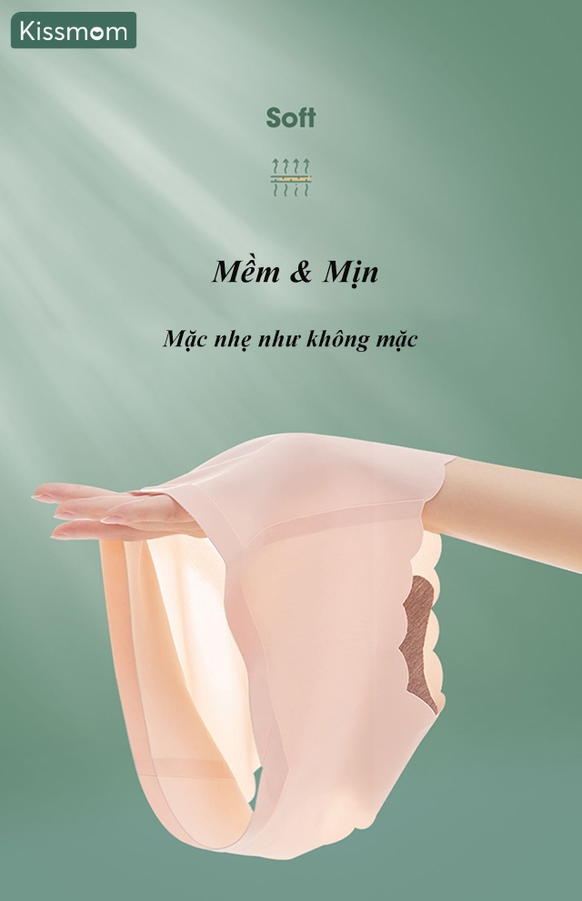 Set 03 Quần Lót Bầu Kháng Khuẩn Seamless Cao Cấp, Quần Cạp thấp, Kháng Khuẩn AAA, Siêu Co giãn, Mỏng, Mát, Thoáng Khí, An toàn cho da nhạy cảm, mã KP02