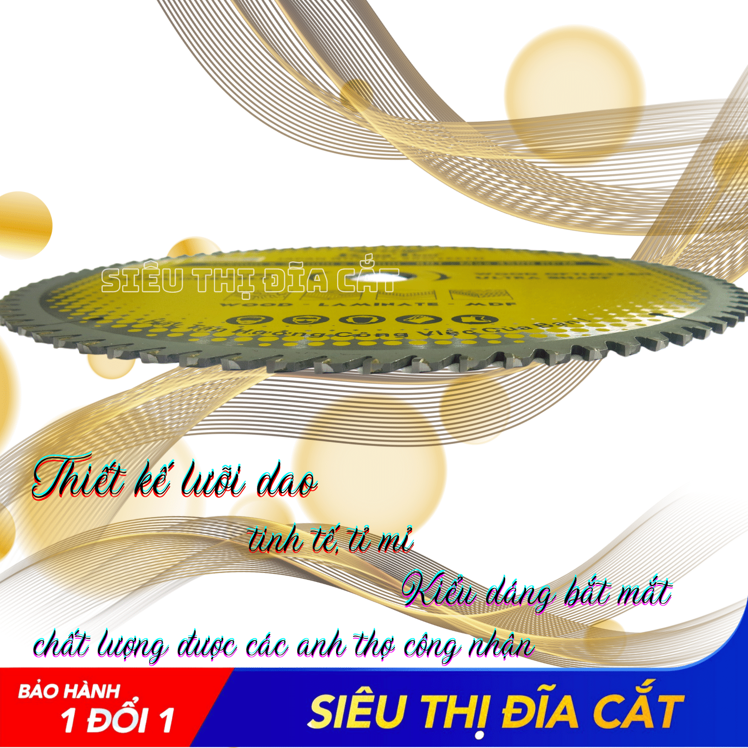LƯỠI CƯA - LƯỠI CẮT GỖ 305-100 RĂNG KINGTOM VÀNG – CHẤT LƯỢNG VÔ ĐỊCH PHÂN KHÚC GIÁ RẺ!