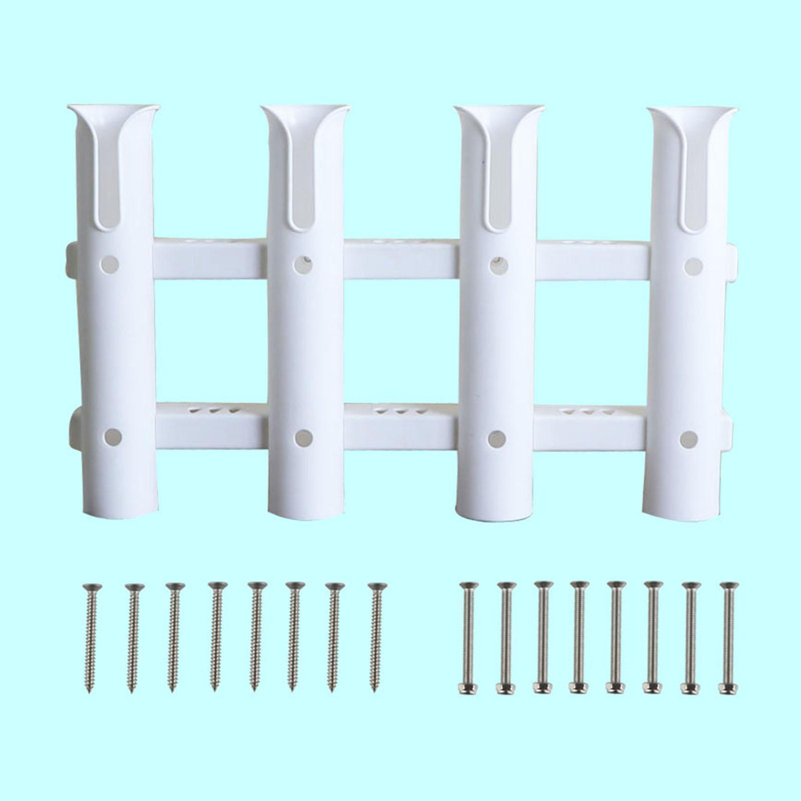 Fishing Rod Holder 4 Pole Bracket Tube for Boat Marine Side-Mount