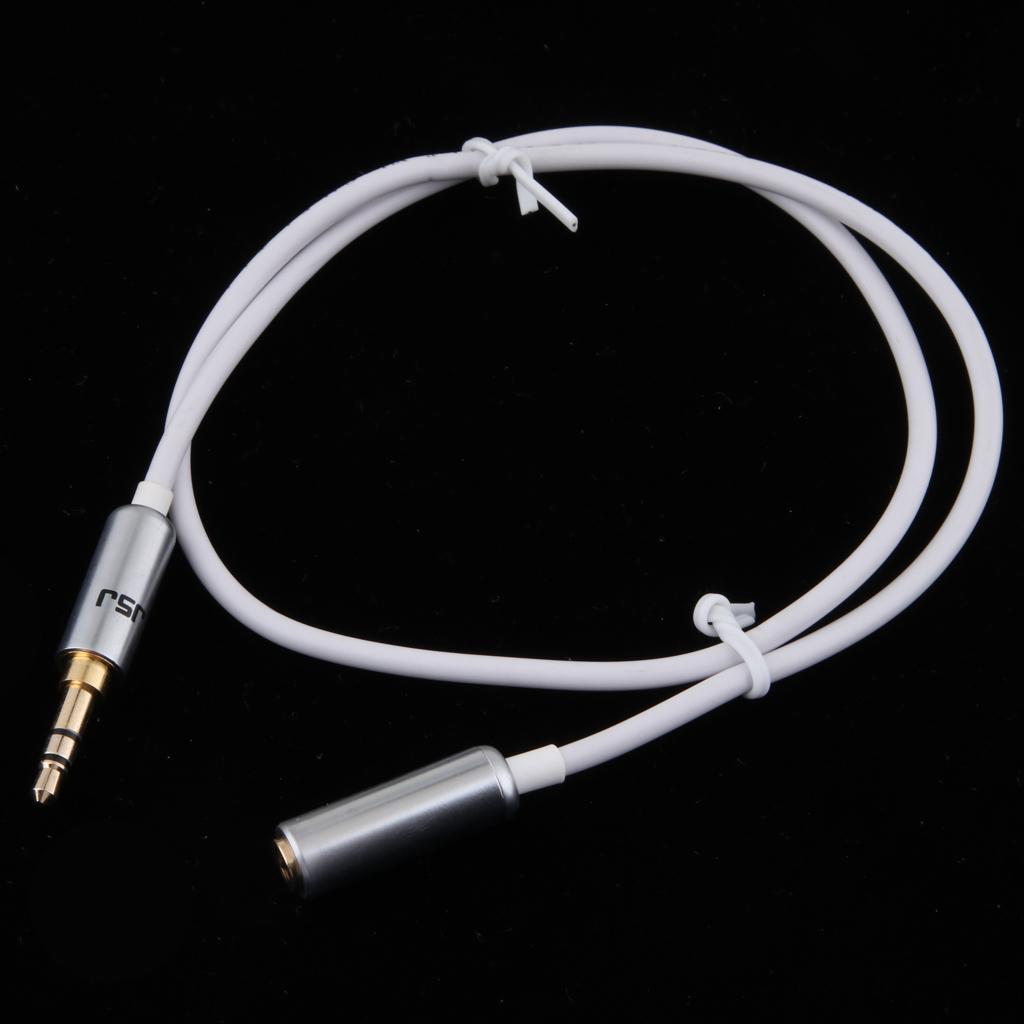 3.5mm Male to Female Auxiliary Stereo Audio Headphone Jack AUX Cable 0.5meter