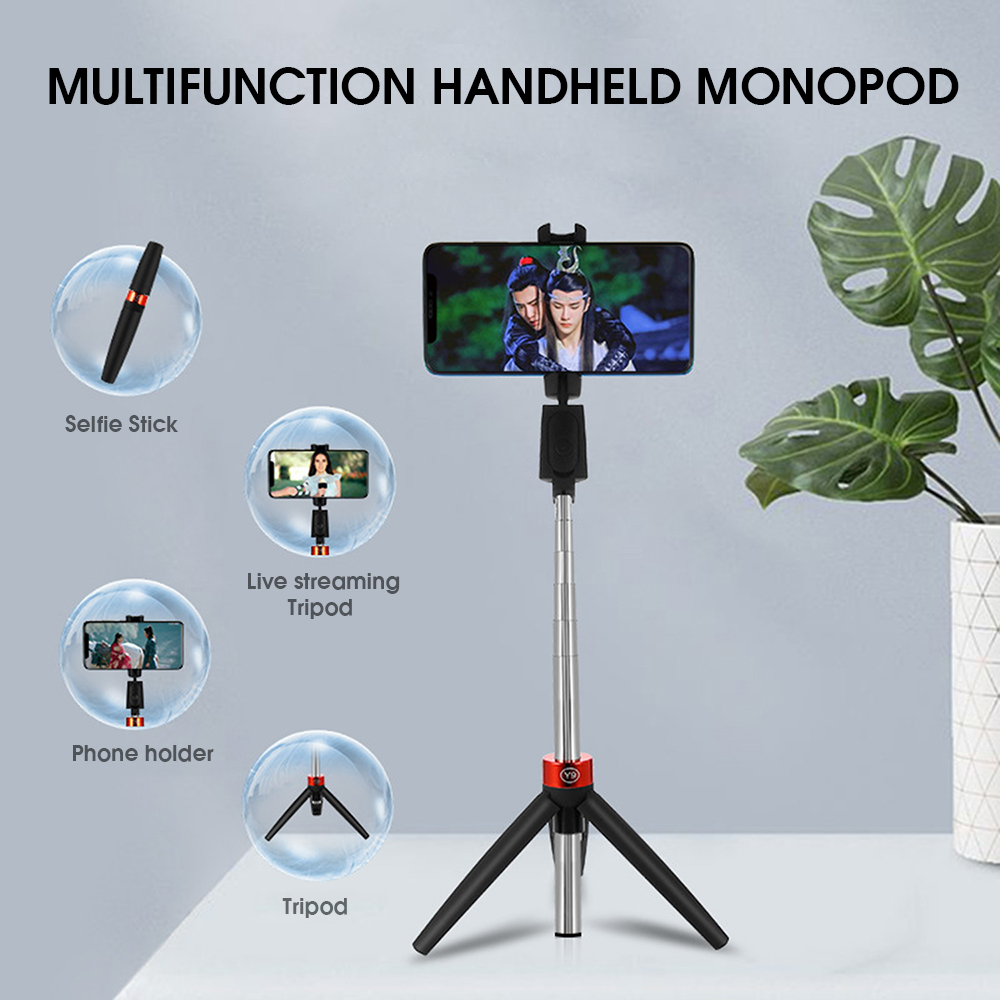 Gậy Chụp Ảnh Tự Sướng Không Dây Y9 Bluetooth Có Thể Gập Lại Màn Trập Từ Xa Cho IPhone Android