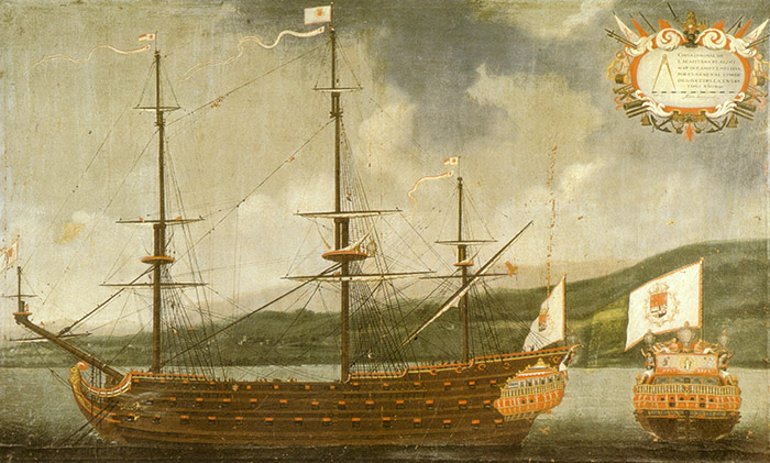 Oil painting of the „Nuestra Señora de la Concepción y de las Ánimas“ by Martín Amigo in the year 1690