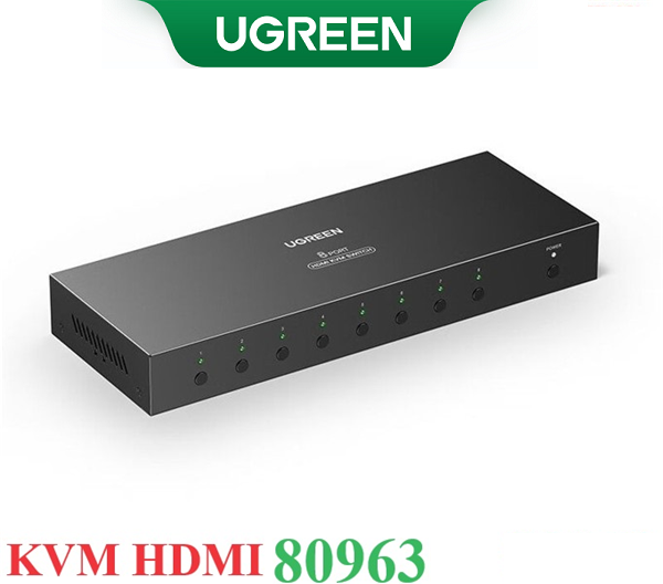 Bộ gộp tín hiệu HDMI 2.0 KVM 8 vào 1 hỗ trợ 4K@60Hz Ugreen 80963 cao cấp hàng chính hãng