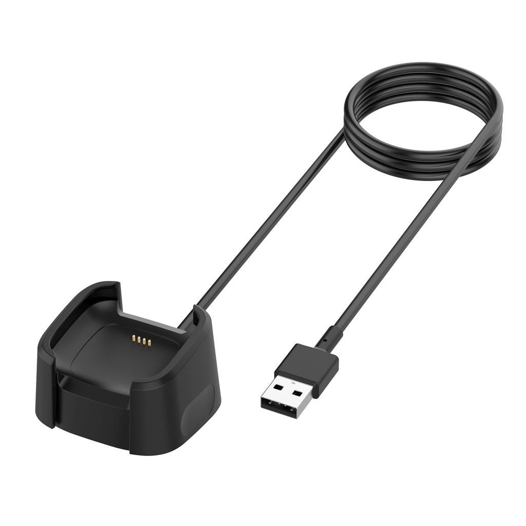 For Versa 2 USB Charging Cable Power Charger Dock Cradle 100cm Black