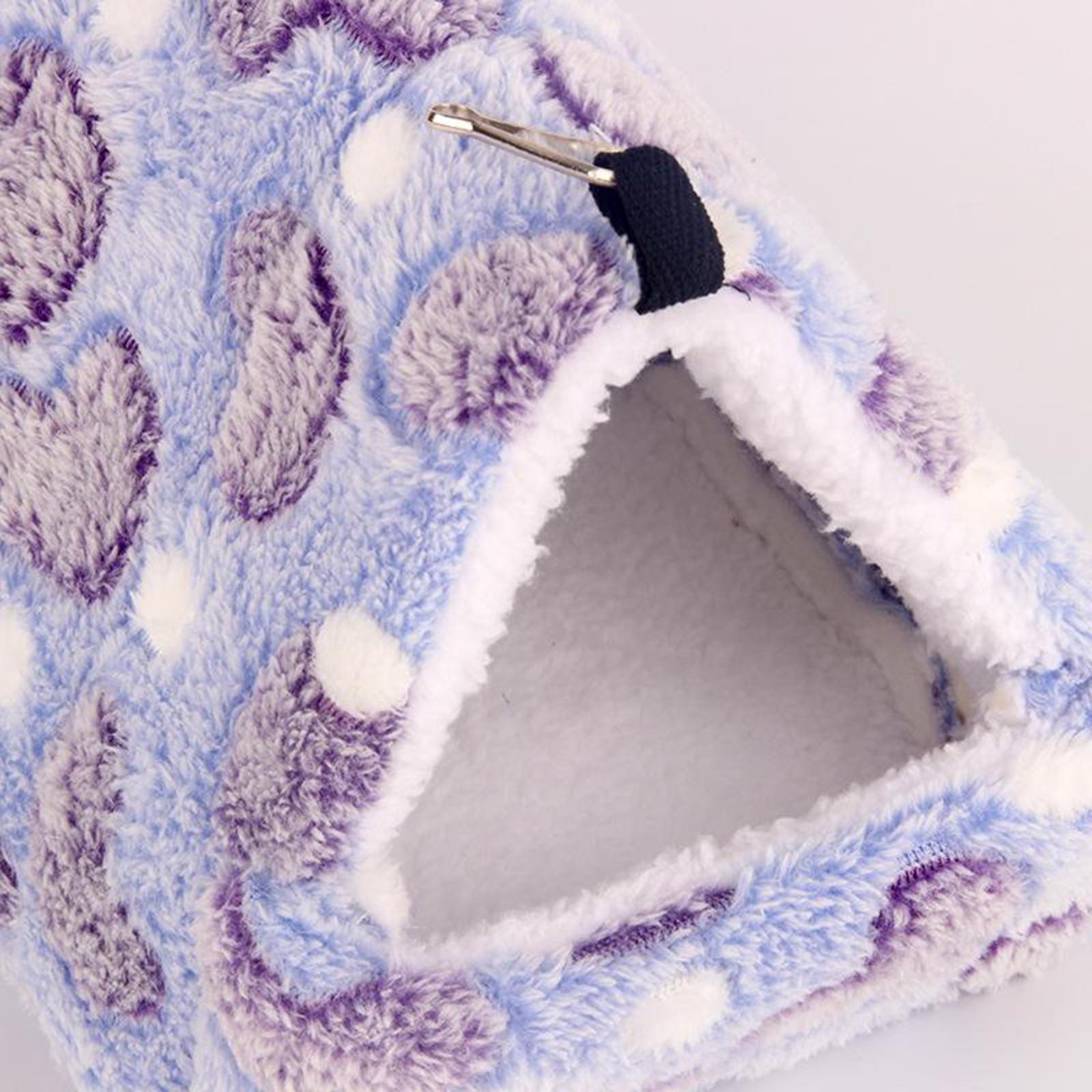 Pet Warm Guinea Pig Bed House Animals Hamster Hammock Cage Purple 14x12cm