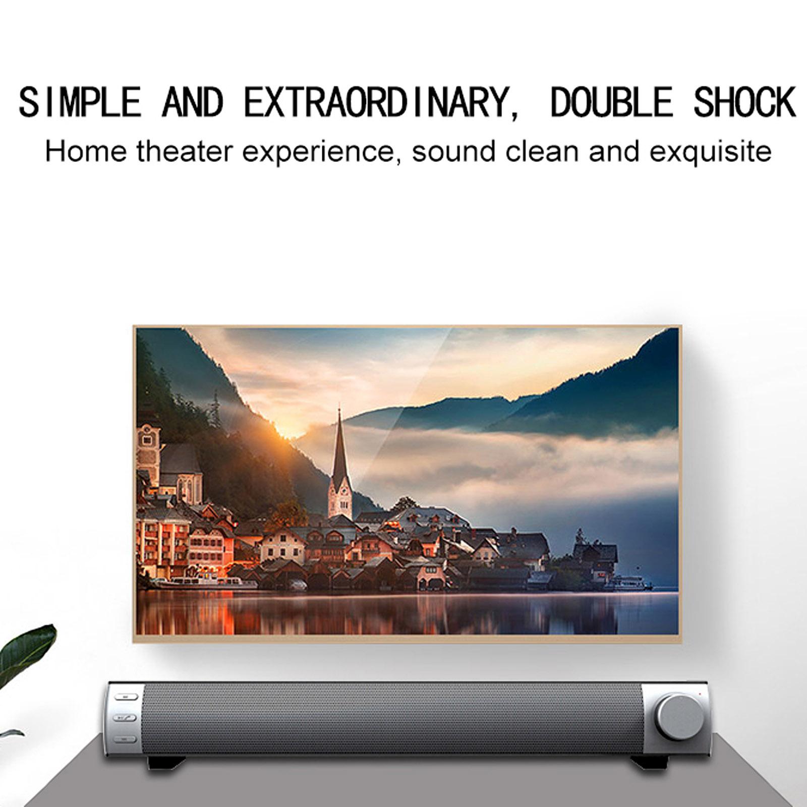 Loa Surround Soundbar Bluetooth 5.0 Loa siêu trầm âm thanh nổi không dây Sound Bar cho máy tính xách tay PC Rạp hát tại nhà TV Aux Loa có dây Màu sắc: S5-Vàng