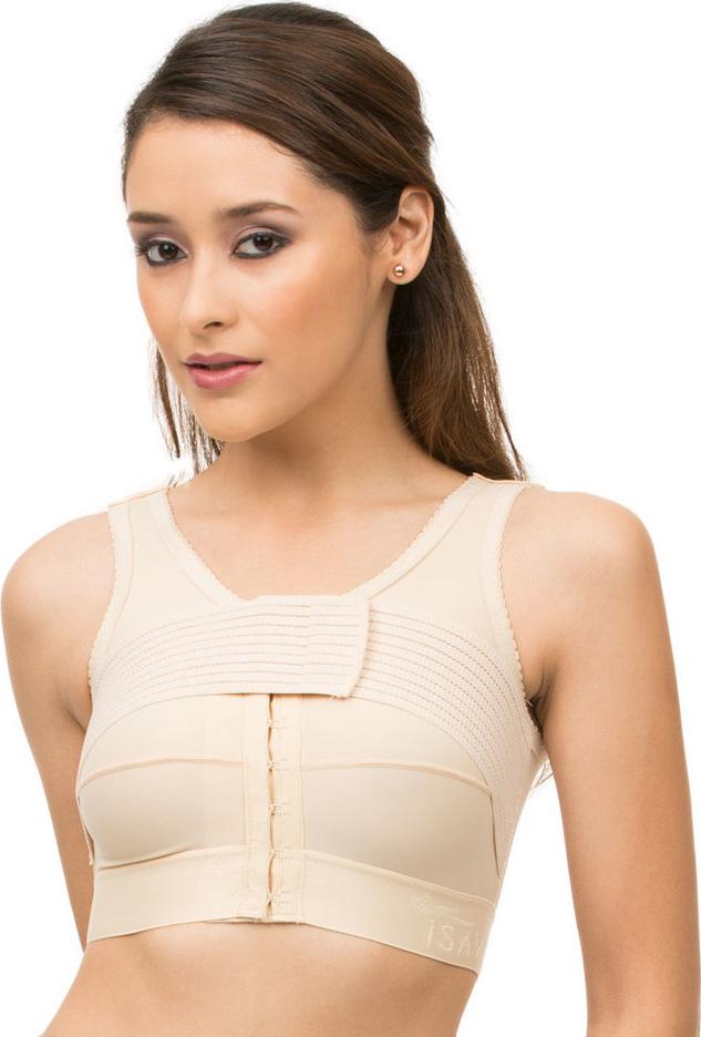 ISAVELA BR03 - Áo ngực định hình sau phẫu thuật, có dải đai ổn định ngực liền áo - Sử dụng hiệu quả sau nâng ngực