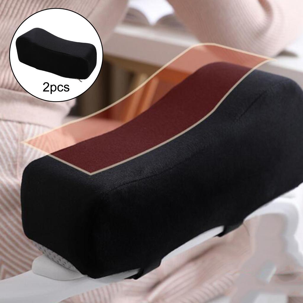2 PCS Comfy Arm Rest Pillow Chair Armrest Pad Memory Foam Thick Elbow Pillow