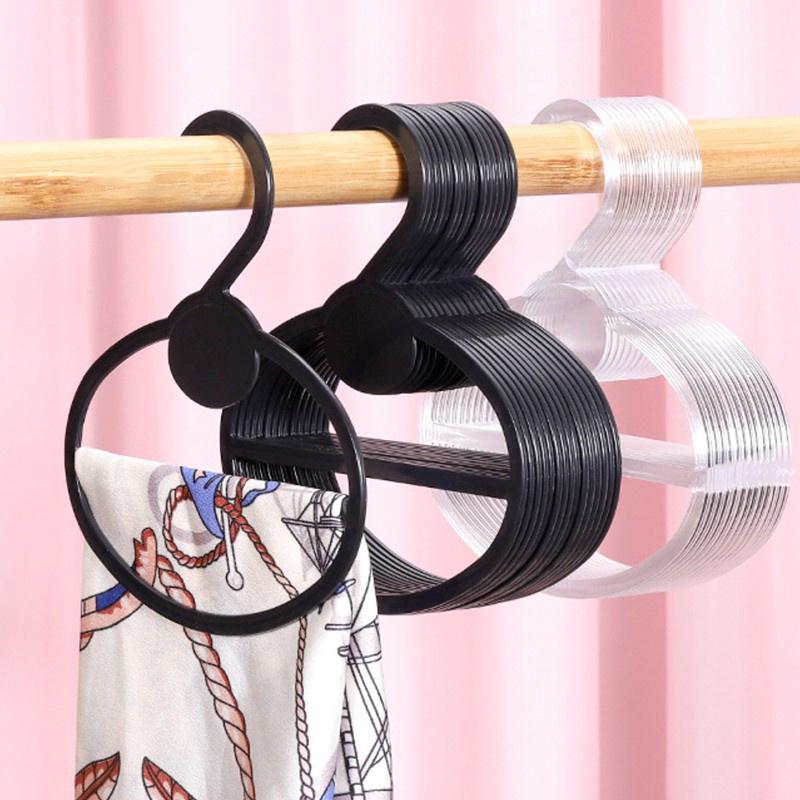 Móc treo khăn choàng / cà vạt hình oval bằng nhựa bền bỉ đa năng dùng sắp xếp quần áo cá nhân gọn gàng tiện dụng