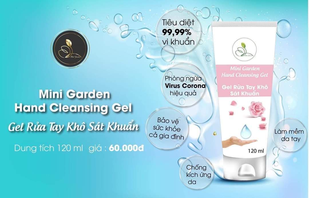 Combo 3 tuýp Gel Rửa Tay Khô Sát Khuẩn Mini Garden Hand Cleansing Gel