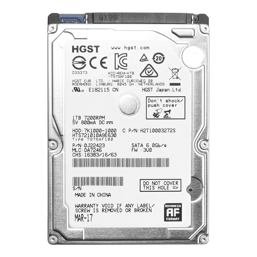 Ổ Cứng HDD Laptop Hitachi HGST 500GB 7200rpm SATA3 6Gb/s 2.5 inch - Hàng nhập khẩu