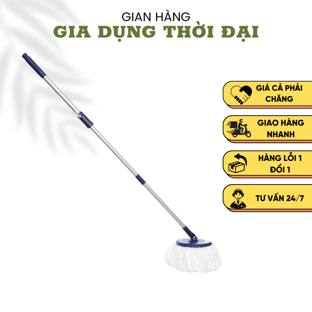 (COMBO) 1 CÂY LAU NHÀ 360 OMEGA MOP + 1 BÔNG LAU OMEGA MOP