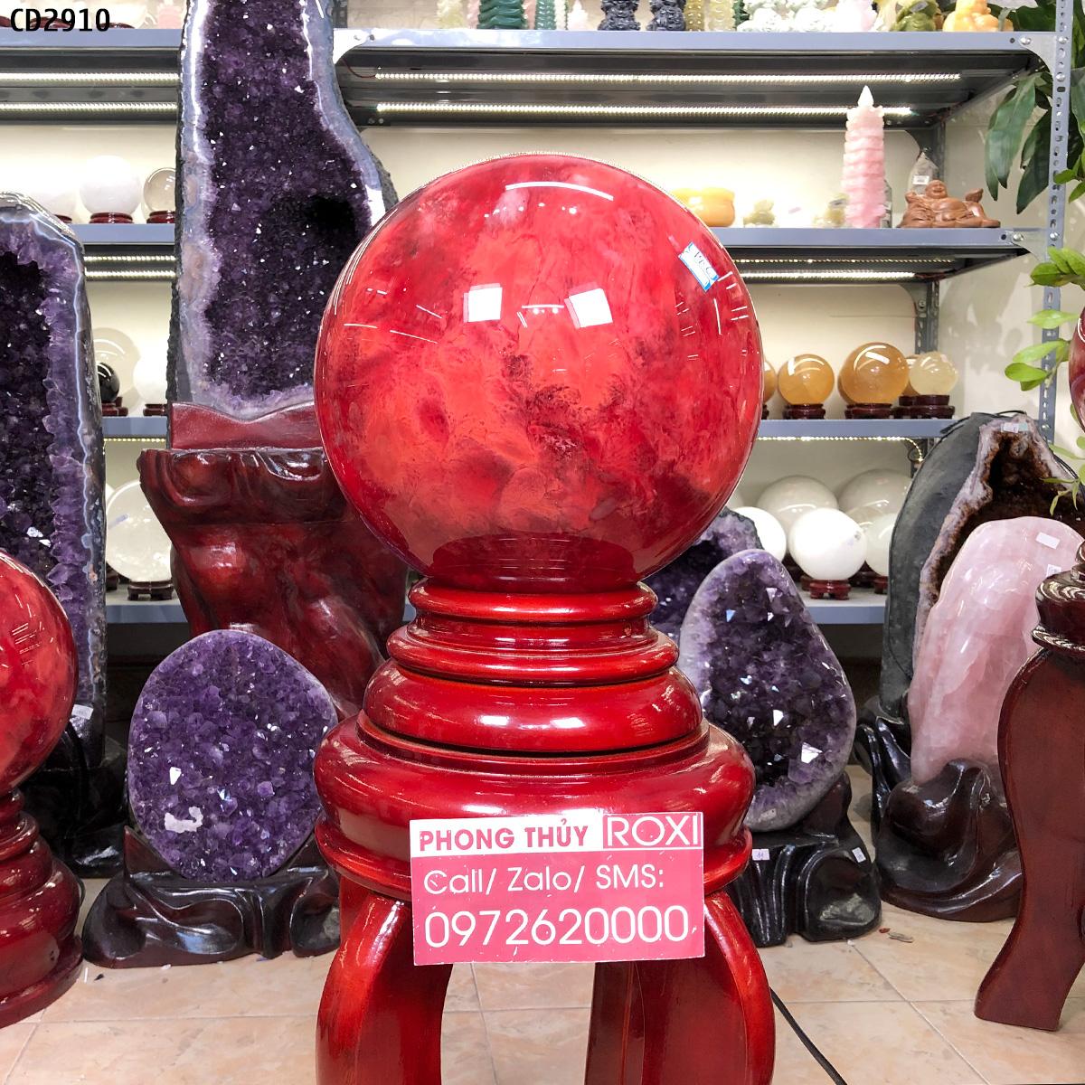 Quả Cầu Obsidian đỏ 2A 19,6Kg - 25,6cm