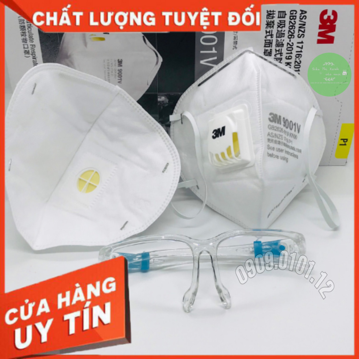 Khẩu trang 3m 9001v có van thở chính hãng, khẩu trang n95 mask cao cấp đạt chuẩn kn90 AS/NZS FFP1