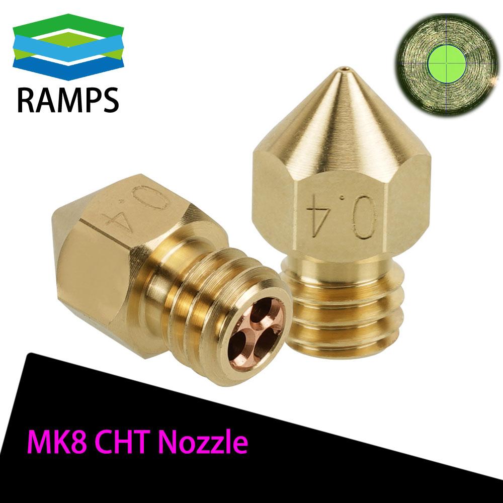 1/2/3 MK8 CHT Vòi Phun Lưu Lượng Cao Đầu Phun 0.4mm 0.6mm Cho 1.75mm CR10 CR10S KP5L Ender-3 3D Phụ Kiện Máy In