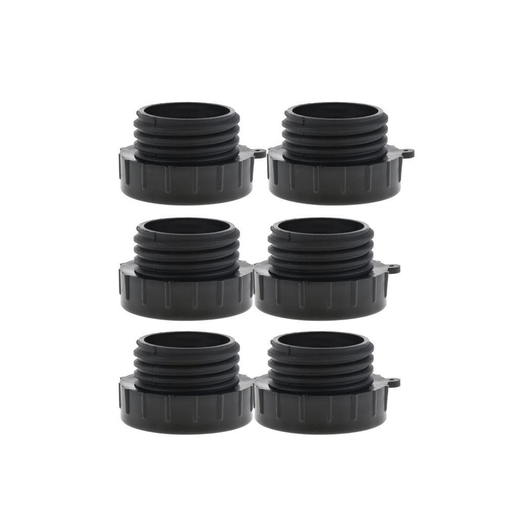 6pcs IBC Fine Threads Adapter Tote Tank Food Grade Drain Adapter Male G Hose