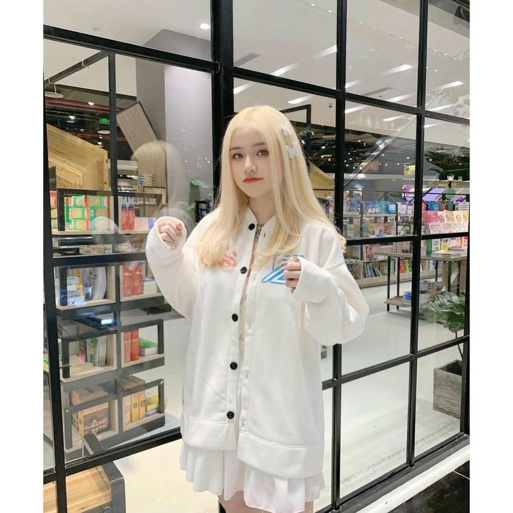 Hình ảnh Áo Khoác Nỉ Bông Cardigan In Họa Tiêt Form Rộng Nam Nữ Unisex Ulzzang Kun