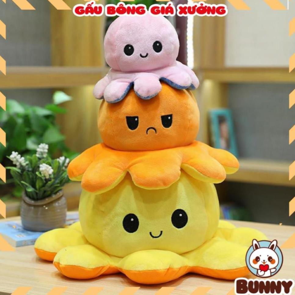 Gấu Bông Bạch Tuột Cảm Xúc 2 Mặt Hàng Cao Cấp 20cm