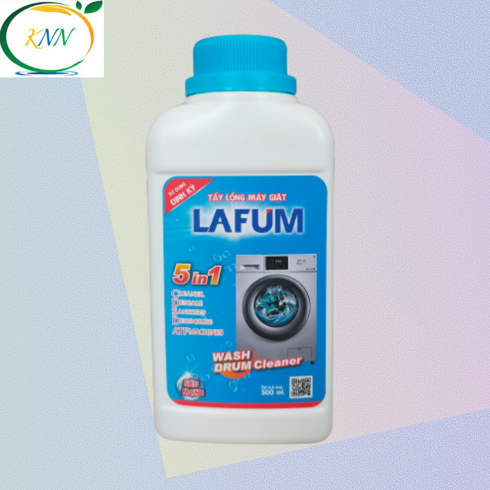 Dung Dịch Tẩy Lồng Máy Giặt Lafum Dạng Chai 500ml khử mùi hiệu quả, ngăn các mùi ẩm mốc, giữ quần áo lưu thơm hương