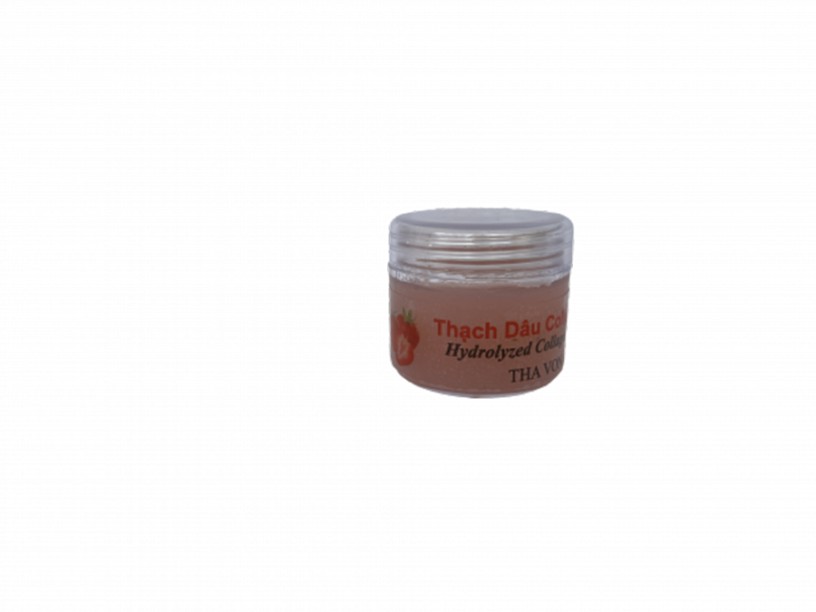 Thạch Dâu Collagen Thủy Phân Tha Von khay 12 hũ x 25 gam Hỗ trợ giảm cân , trẻ hóa làn da , da mịn màng trắng sáng 