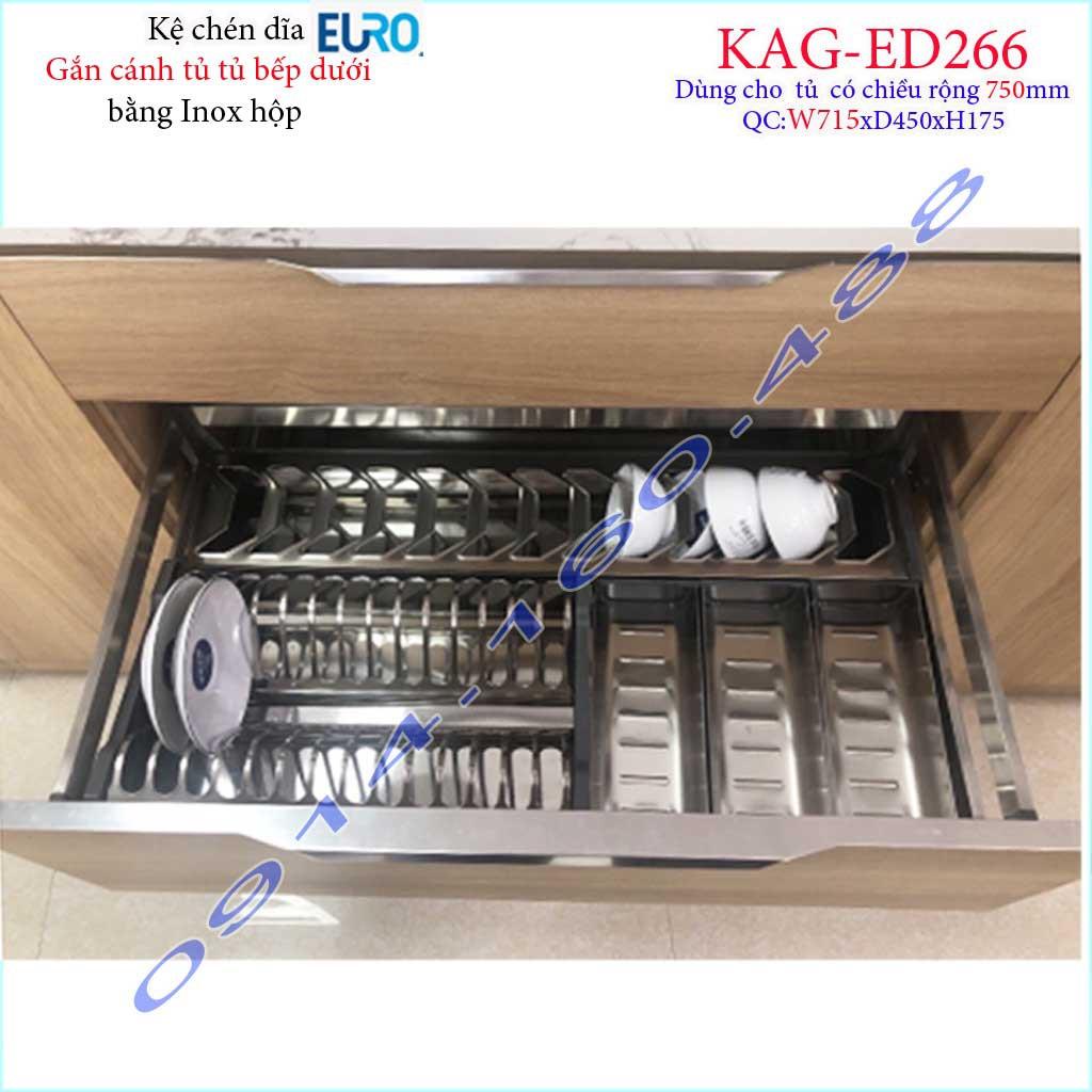 Kệ xoong nồi inox hộp, Kệ đựng chén bát-nồi xoong inox hộp âm tủ ED244-60cm-70cm-75cm-80cm-90cm