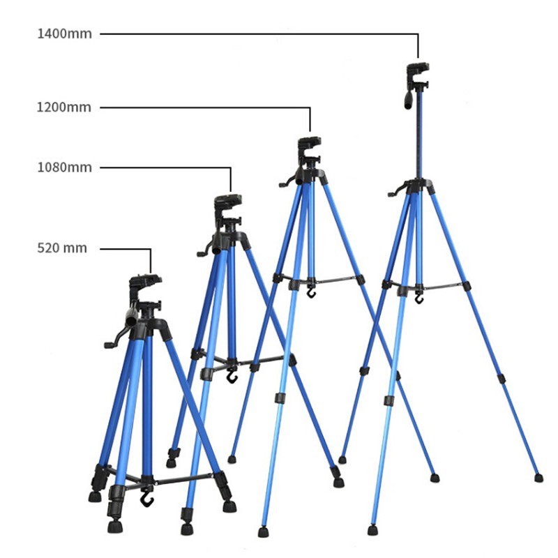 Chân đế Tripod cho điện thoại và máy ảnh 3366 cao cấp - Tặng kèm remote Bluetooth - Hàng nhập khẩu
