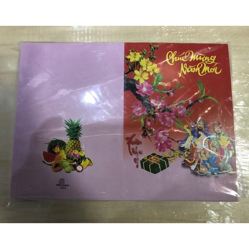 Thiếp và phong bì chúc mừng năm mới