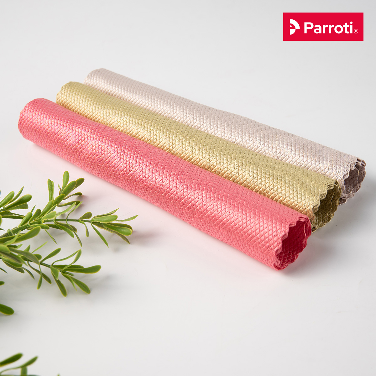 Combo 5 khăn lau đa năng siêu thấm hút, khăn size lớn khăn lau kính, ô tô, mặt bàn, bếp Parroti Fiber FB01