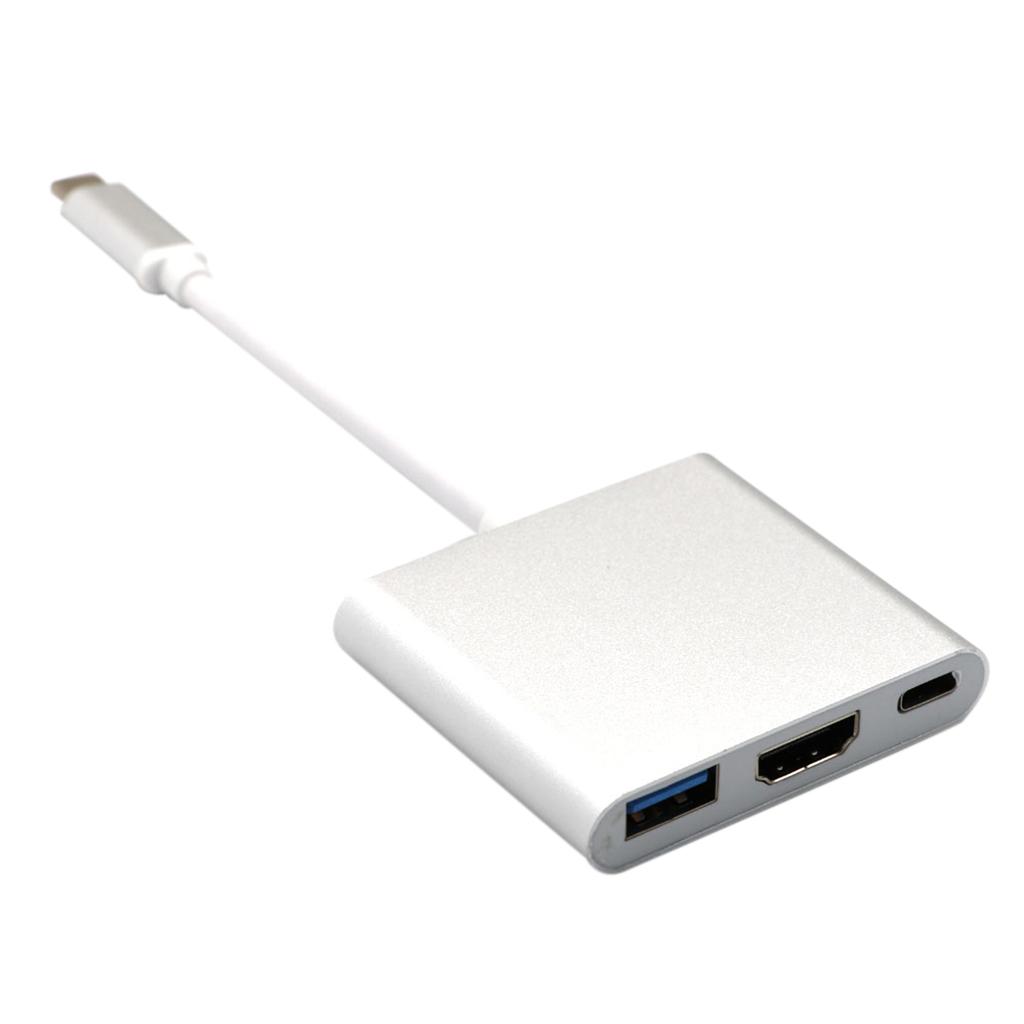 Type C USB 3.1 to USB-C 4K USB3.0 Adapter 3 in 1 Hub for