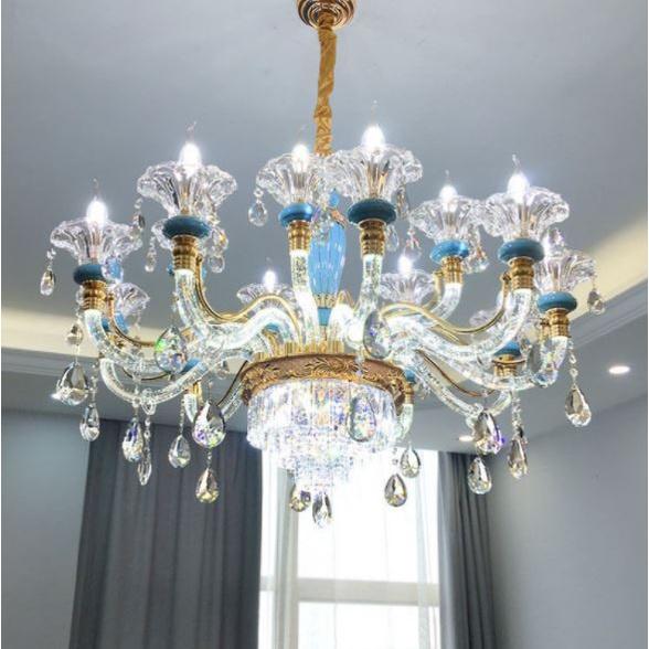 Đèn chùm HELGA phong cách sang trọng, hiện đại 15 tay - kèm bóng LED