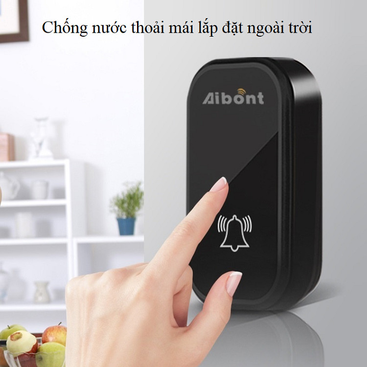 Chuông cửa không dây hiển thị đồng hồ Aibont T195-WW