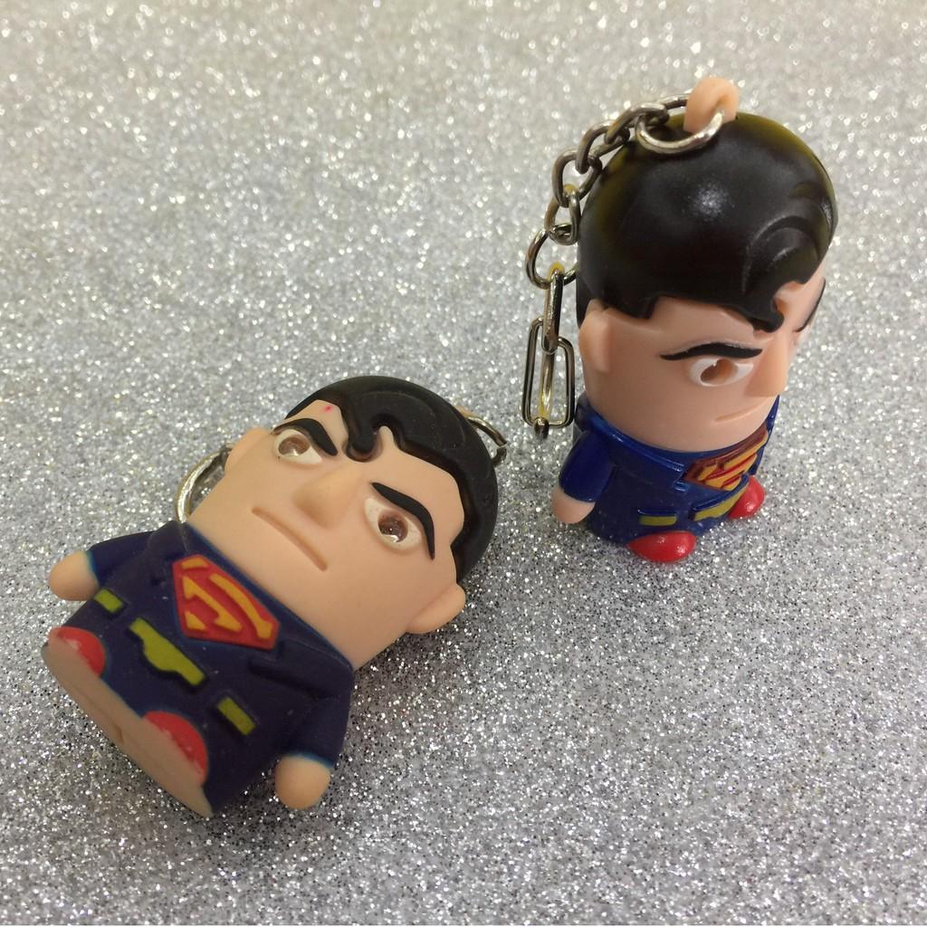 Móc khóa Superman đèn Led phát sáng có âm thanh độc đáo-Móc khóa siêu nhân xanh đèn Led ngộ nghĩnh