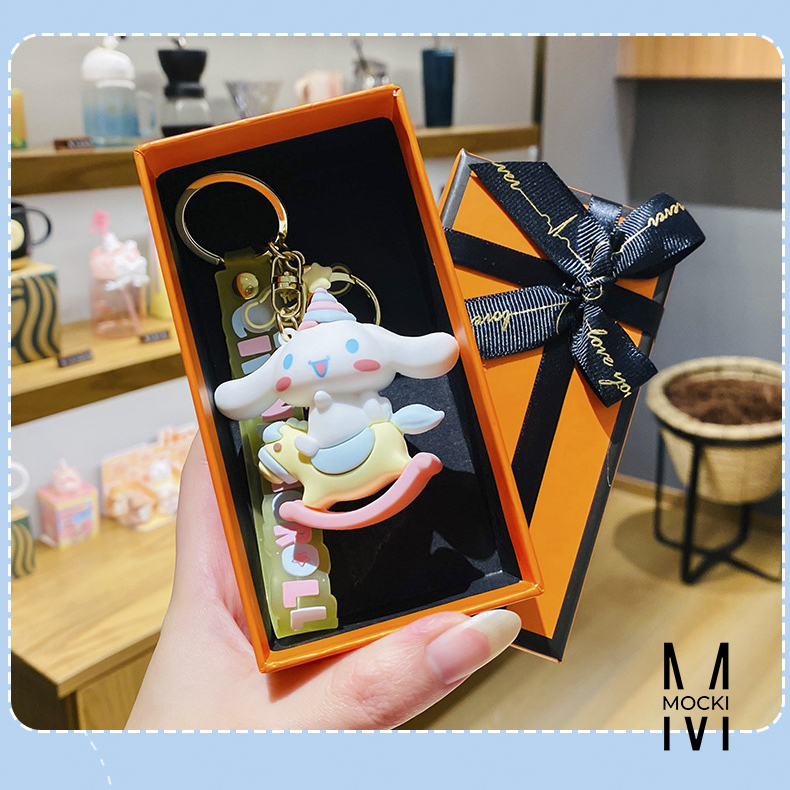 Móc khóa thỏ trắng happy birthday