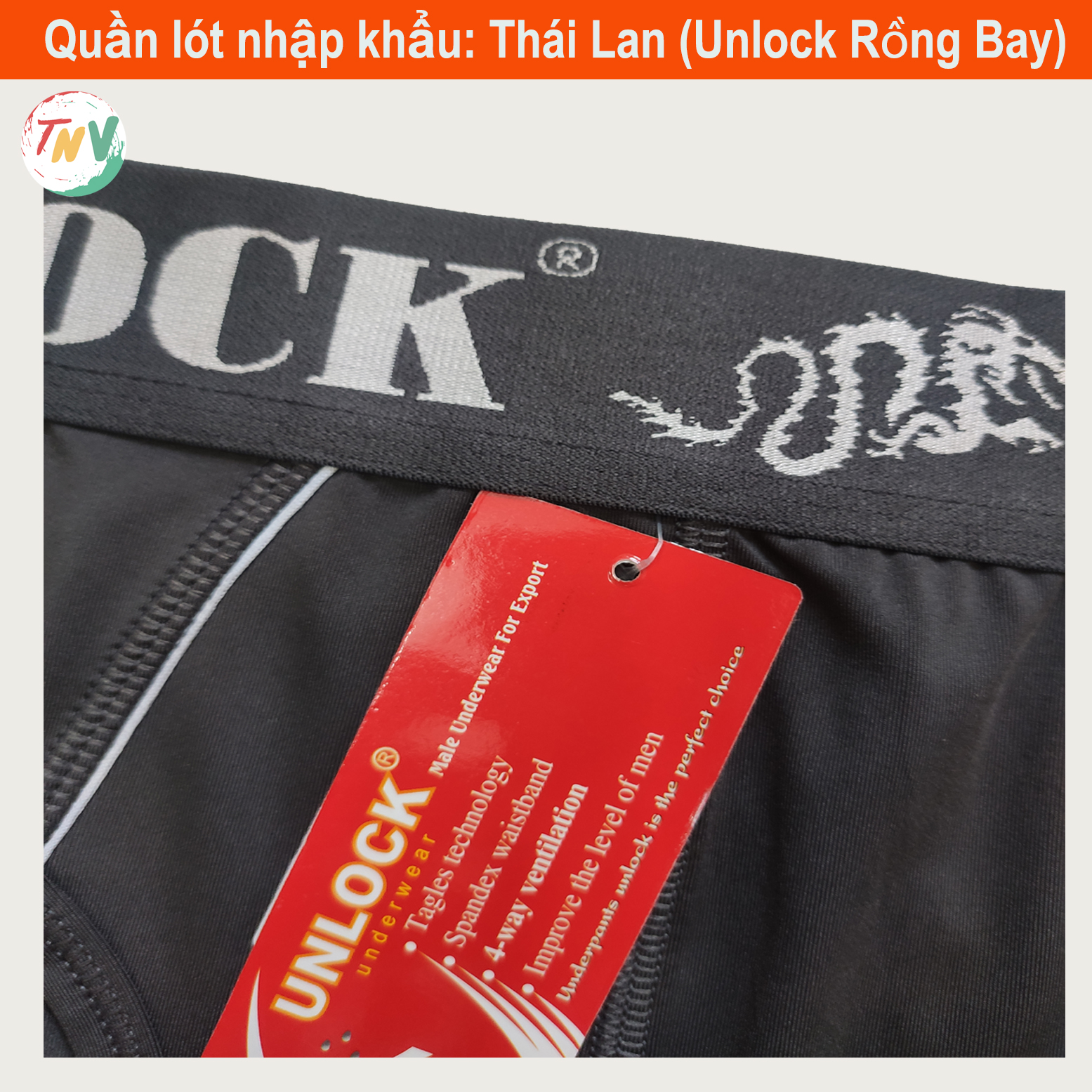 Combo 5 quần lót Nam Thái Lan (Unlock Rồng Bay may mắn)