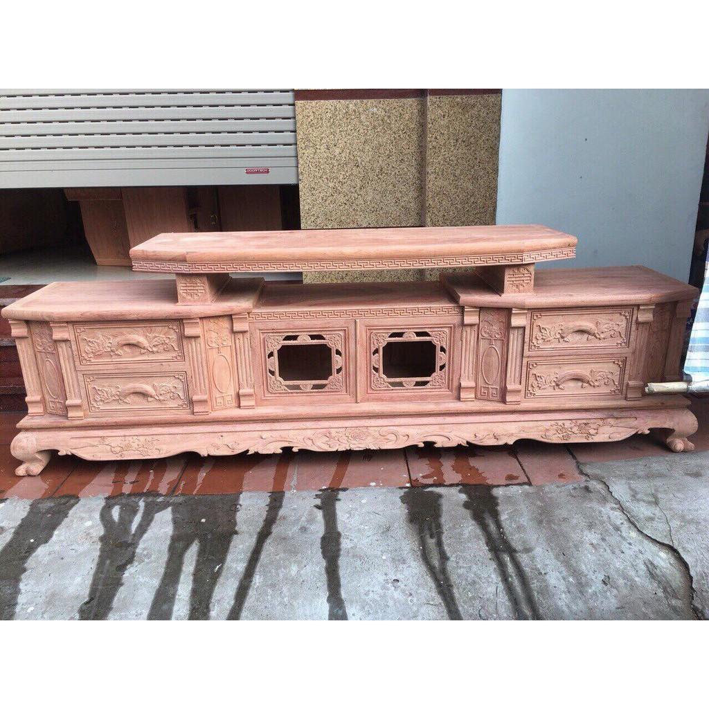 Kệ tivi cân gỗ hương đá