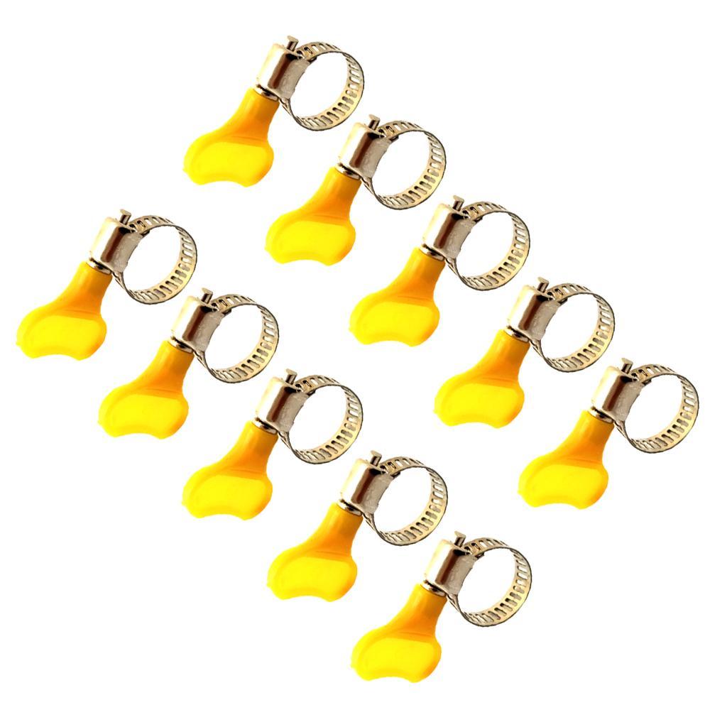 2x 10pc Pipe Clamp Fit Pipe O.D Handle Clamp Stainless Steel Hose