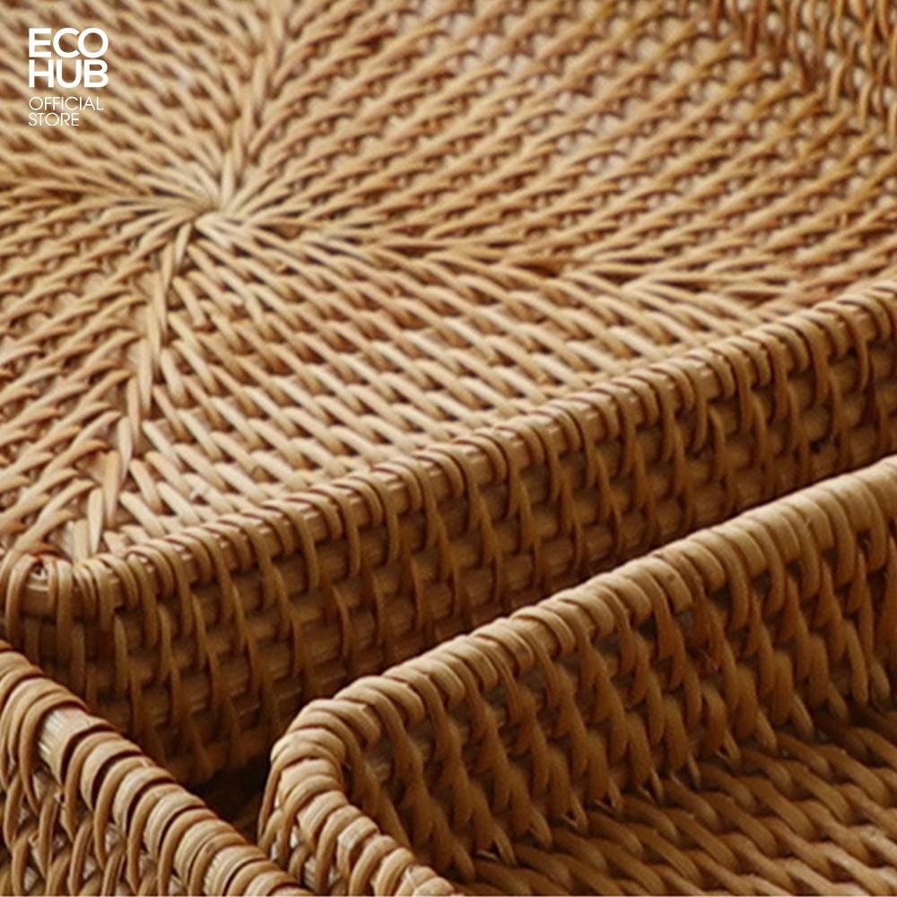 Bộ 3 Khay mây chữ nhật decor / bày đồ ăn | EH063