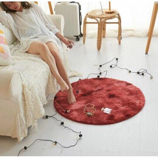 THẢM LÔNG LOANG TRÒN 1m x 1m