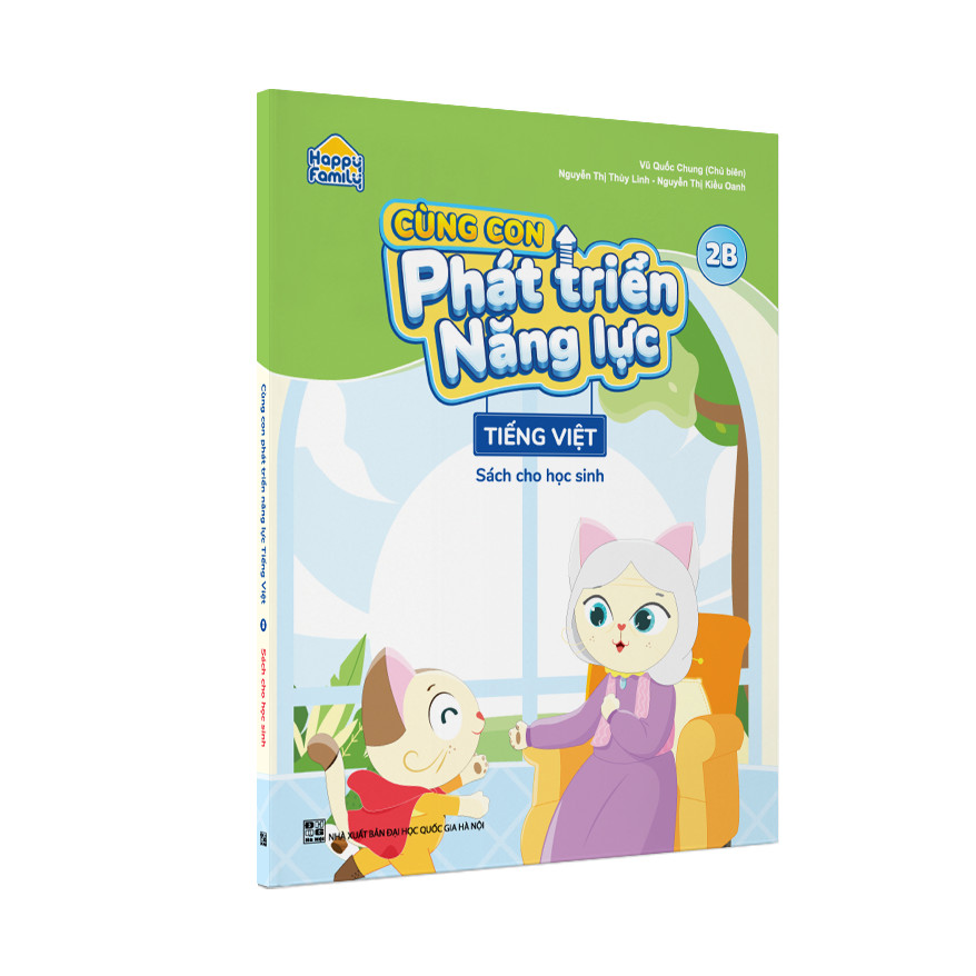 Bộ 4 cuốn Happy family Cùng con phát triển năng lực Tiếng Việt lớp 2 tập 1